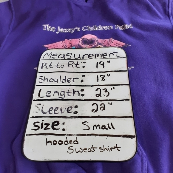 Gildan Custom Print Purple Hooded Sweatshirt Size Small - Picture 9 of 9